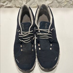 On Running Navy and White Men's Athletic Sneakers